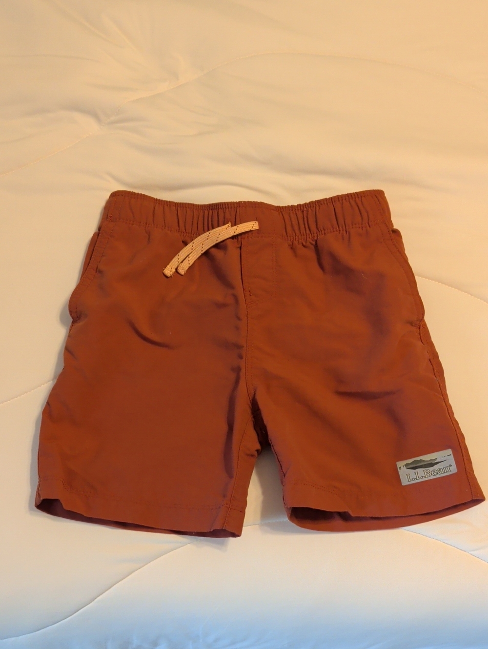 L.L. Bean Rust-Orange Kids' Shorts with Drawstring